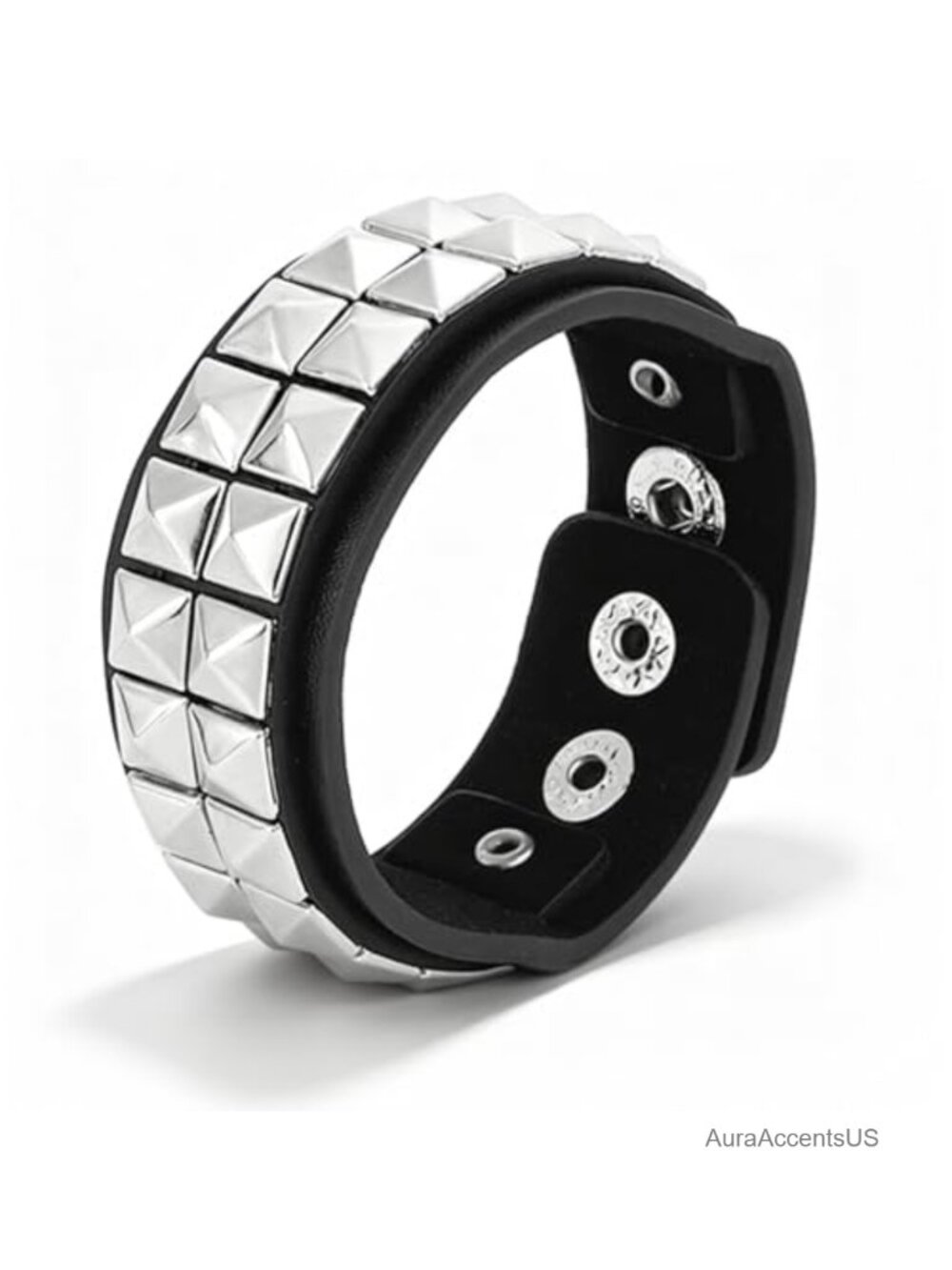 Punk Studded Leather Cuff Bracelet Goth Emo Spike Wristband Men Women